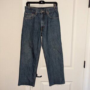 Levi Strauss & Co 550 Dark Stonewash Relaxed Straight Leg Fit Wide Jeans 32x28